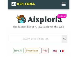 سایت Aixploria موتور جستجو ی مختص هوش مصنوعی
